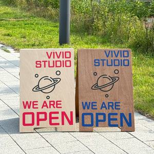 자작나무 입간판 자체제작 시트지제작 스탠딩보드 원목입간판 가게홍보 개업선물