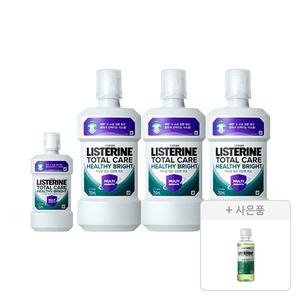 리스테린 헬씨 브라이트 750ml, 3개+250ml, 1개+증정(그린티 마일드 100ml, 1개)