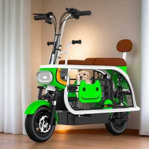 cong 강아지전기자전거 2인승 3인승 전기 스쿠터 자전거 작은 미니 배터리 자동차