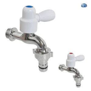 물아낌 원스톱 커플링 가로 꼭지 수도/손잡이/욕실/세탁기/수전/핸들/베란다/야외/세탁/일자/일반/화장실