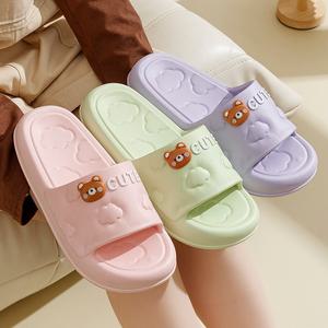 클린바이남여공용 층간소음 실내 야외 욕실 여름 귀여운 두꺼운바닥 미끄럼방지 곰돌이에바슬리퍼