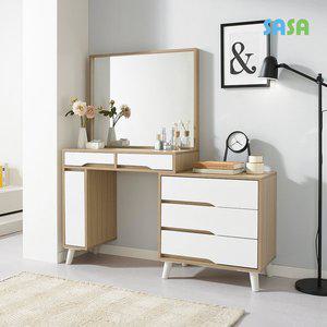 [SASA]데코라인(매장상품) 셀럽 하이그로시 3단서랍형 인출식 화장대세트