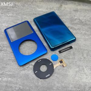 파란색 전면 페이스플레이트 백 케이스 하우징 검정색 클릭 휠 센터 버튼 베젤 iPod 6th 7th Classic 80GB