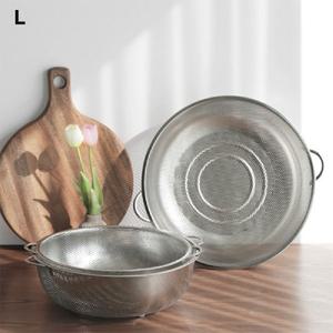 보드 스테인레스 타공 채반 양수 38cm/야채/보관/사각/플라스틱/다라이/스텐/펀칭볼/세척볼/건지기/바구니