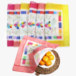 꽃자수 모시 밥상보 54x54 (상보자기 밥상덮개 캠핑 음식덮개 상차림덮개)