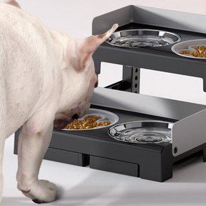 [비탈로]VITALO 중형견 대형견 전용 높이 조절 식기2구 대형견밥그릇 애견식기 물그릇 사료그릇