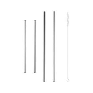 에스테반호프 스트로우 30cm+22.5cm 일자형 (2P+2P+세척솔1P) 빨대 스텐 다회용 긴빨대