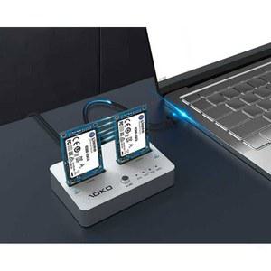 오코미 미니 SATA 솔리드 스테이트 베이스 TYPEC 하드 드라이브 케이스 MSATA 듀얼 디스크 리더기