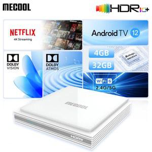 셋톱박스 MECOOL KM2 플러스 디럭스 안드로이드 TV 박스, 넷플릭스 4K , 돌비 애트모스, 비전 4 32G, 와이파이 6, 1000M LAN 포트 미디어 플레이어