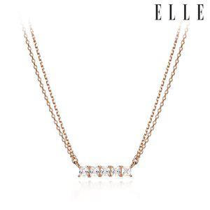 [엘르주얼리] 두줄 큐빅 목걸이 ELBRNN013