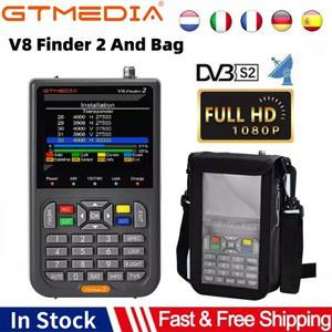 GTMEDIA V8 파인더 SAT DVB 1080P 디스플레이 가방 S2 S2X FR 인치 위성 미터 LCD SATFINDER VS