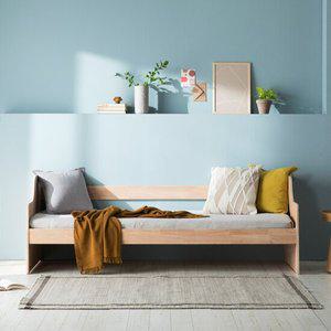 장인가구 스칸디 원목 1인용침대 미니싱글침대_가드형_프레임