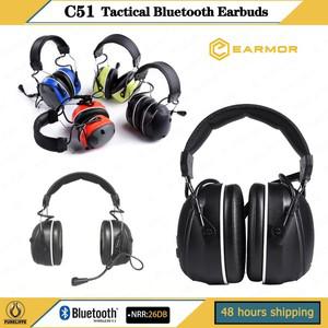청력 보호 소음 방지 사격 귀마개 EARMOR 블루투스 C51 전자 차단 통신 헤드셋