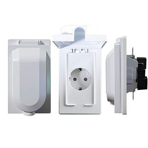 방우형 야외 욕실 화장실 베란다 방수 콘센트 1구 덮개 커버 외부 주방 노출