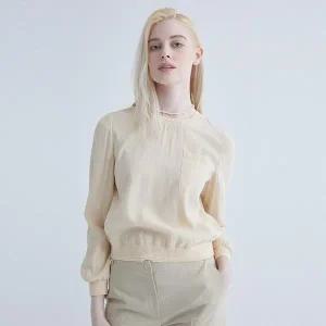 [신세계라이브쇼핑]나이스클랍 니트 브레이드 블라우스 N241MWB219