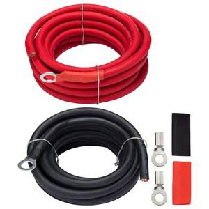 2팩 5 게 인버터 배선 키트 tall AWG 전원 케이블 세트 프 링 단자가 있는 10피트 배터리 태양열 자동차 RV 마린용 고강도 구리 코어 내구성이 뛰어난 PVC 재킷