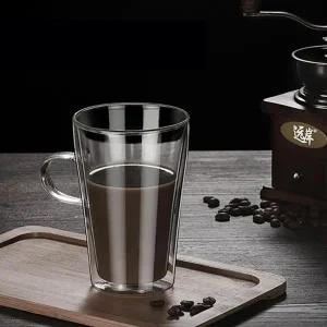 커피 맥주잔 450ml 내열 카페 이중유리컵 손잡이 (WFIT9H1)