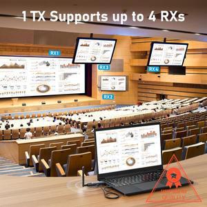 Lemorele 무선 HDMI 송신기 및 리시버 미팅 블루투스 노트북 TV 프로젝터 모니터용 오디오 5G 200M