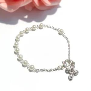 제네로사 진주 4mm 1단 묵주 팔찌 (이태리수입) 천주교 성물