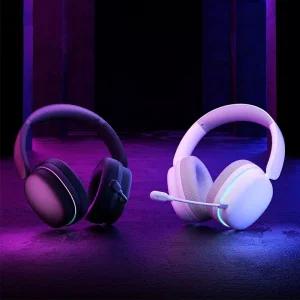 독거미 Aula G7 PRO 무선 게이밍 헤드셋 AI 노이즈 캔슬링 블루투스 헤드폰 RGB램프 저지연 마이크포함