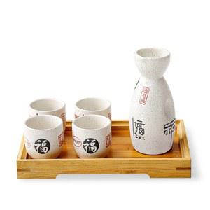 도쿠리 준마이 사케잔 히레잔 꽃 1냄비 세트 4종 혼술세트 여성 전통 매화청 새로