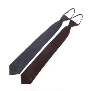 [레노마](센텀시티점)(레노마넥타이)사용하기편한 솔리드 갈색/그레이 색상 지퍼넥타이2종택1(VPFTZ1760)