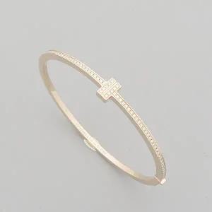 고이비토 중고명품 - 티파니 18K 핑크골드 T네로우 다이아 힌지드 뱅글 팔찌