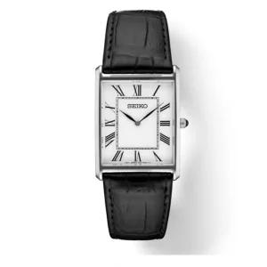 세이코 SWR049 가죽밴드 시계, 4일소요,사각 남성 세르띠에 커플시계,추가금 없음