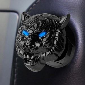 디스쿨 카 푸시 투 스타트 버튼 커버, 엔진 점화 시동 정지 스크래치 방지 스위치 장식 링 액세서리 패턴(블랙)