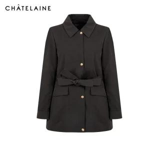 [샤트렌] 여성 코튼 싱글 트렌치 숏코트_HCDFCT202