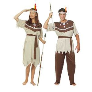 인디언 코스튬 전통의상 몽골 남성용 연극 티베트 학교 소품 타잔 인디언복장 밝은 무대