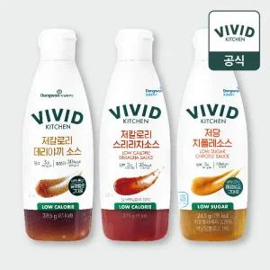 비비드키친 저칼로리&저당 데리야끼소스/스리라차소스/치폴레소스 각 1개 SET