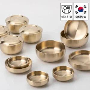 한국 전통그릇 티타늄 반상기 그릇 접시 세트 2인 12P 주방 한식 식기 선물용