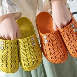 여름샌들 여름신발 말랑말랑 마카롱 젤리 여성 사무실 실내화 층간소음방지 물놀이 수영장 워터 샌들