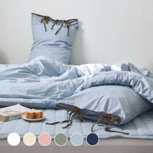 마이호텔 리본 60수 고밀도 워싱 차렵 이불 매트리스 커버 세트 SS