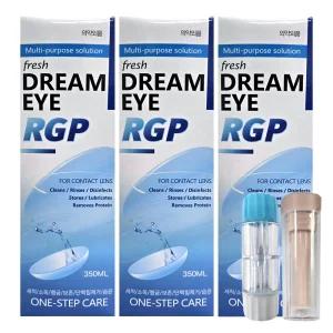드림아이 하드렌즈용액 350ml X 3개 (뽁뽁이+하드렌즈케이스) 