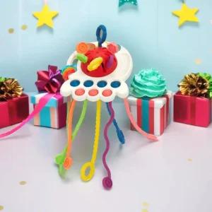 캐스B 손감각발달 토이 우주선 몬테소리 촉감놀이 푸시팝 치발기 감각자극 장난감 소근육발달