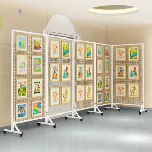 접이식 네트망 스탠드 파티션 전시 거치대 서예 철망