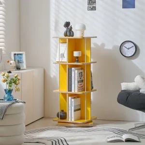 [비앙스] VONI 자작엣지 슬림 인테리어 회전책장 3단