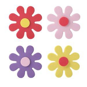 라수로아 4pcs 데이지 자동차 안테나 토퍼, 컬러풀 볼 귀여운 재미있는 꽃 모자 외장 장식 여성용 액세서리