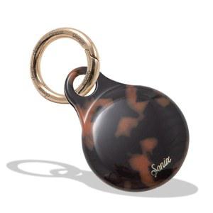 [미국배송] 금색 카라비너가 장착된 애플제품호환 에어태그용 SONIX 케이스 - 에어태그 하드 커버 보호 홀더 열쇠고리 | 거북이 쉘 프린트 브라운 토르트
