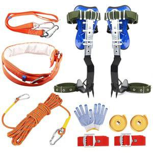 TWSOUL 클라이밍 스파이크, 야외 정글 생존 과일 따기를 위한 다기능 스트랩이 추가된 조절 가능한 트리 클라이밍 스텝 기어