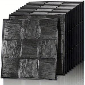 현관문단열벽지 3D 벽 패널 13 7 블랙 벽돌 벽지 타일 질감 폼 자체 접착 20