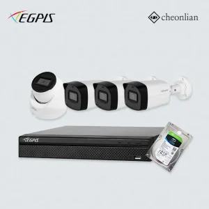 이지피스 210만화소 이지뷰IP 실내1대+실외3대+4채널 CCTV 자가설치세트 네트워크 POE