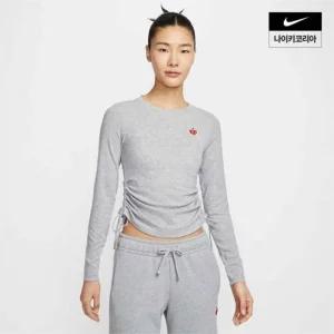 나이키 운동복 여성 골지 긴팔 크롭 탑 HV8728063 311744