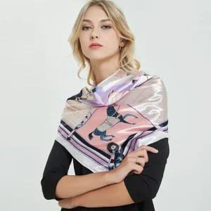 올리비아 사각 스카프(바이올렛) 여성 데일리스카프