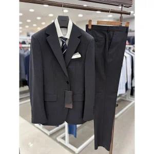 [트루젠]남자 가을겨울 차콜 면접 예복 다크 그레이 정장 양복 세트 혼주 턱시도 수트