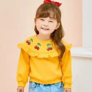 [게스키즈] 체리 프릴 맨투맨 (G38DAT050-T)