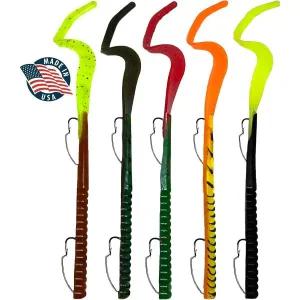 루어 미끼 배스 채비 델롱 루어스 낚시 베스 세트 10인치 프리리그드 잡초 방지 스윔 베이트 트위스터 테일