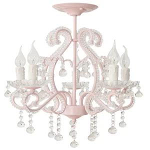 핑크 샹들리에 전등 분위기 천장 인테리어 레스토랑 카페 조명 엔틱 펜던트
